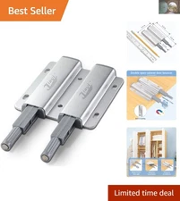 Secure Double Push Cabinet Latch - Magnetic Closure with Easy Installation Kit
