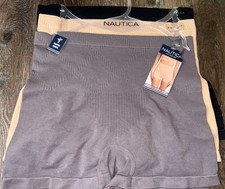 Nautica  Womens Shaping Shorts Underwear Panties Mild Control 3-Pair B  L