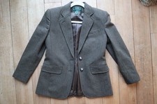 Shades of Olive Green Lambswool LAUREN RALPH LAUREN Horsehead Button Blazer 2 P