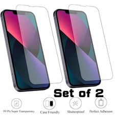 2Pc Tempered Glass Screen Protector Protection Film for iphone 13/13 Pro/Pro Max