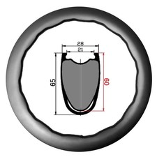  Gravel Bicycle 700C Carbon Wavy Rim Tubeless Disc V Brake 24Hole UD Matte Ring 