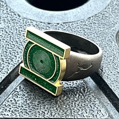 Green Lantern Ring 19mm & 22mm Superhero Fan Collectible Jewelry Accessory