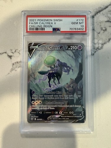 Shadow Rider Calyrex V graded PSA 10 for sale on eBay