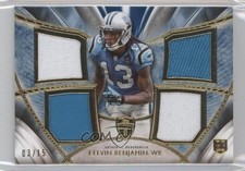 2014 Topps Supreme Rookie Blue 3/15 Kelvin Benjamin #SRQP-KB Quad Patch 0c3