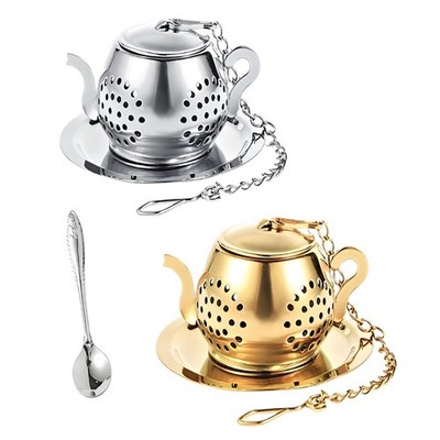 Premium 304 Stainless Steel Tea Strainer Teapot Shaped Tea Filter With Fine Mesh