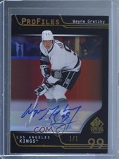 2020 SP Signature Edition Legends Black Achievement 1/1 Wayne Gretzky Auto 3h1