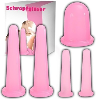 5 Stück Schröpfen Silikon Schröpfgläser Cups Massagegerät Anti Cellulite Retoo
