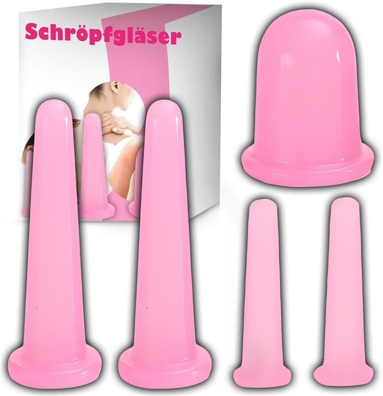 5 Stück Schröpfen Silikon Schröpfgläser Cups Massagegerät Anti Cellulite Retoo