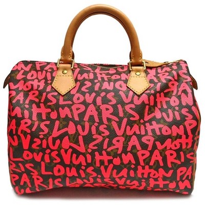 Louis Vuitton x Sprouse Monogram Graffiti Speedy 30 Fuchsia