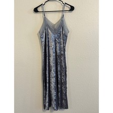 Witchy Festival Y2K Whimsigoth Fairycore Coquette Crushed Velvet Lace dress S