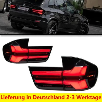LED Rückleuchten BMW X5 E70 LCI 2006–2013 Schwarz Rot Dynamischer Blinker 1 Paar