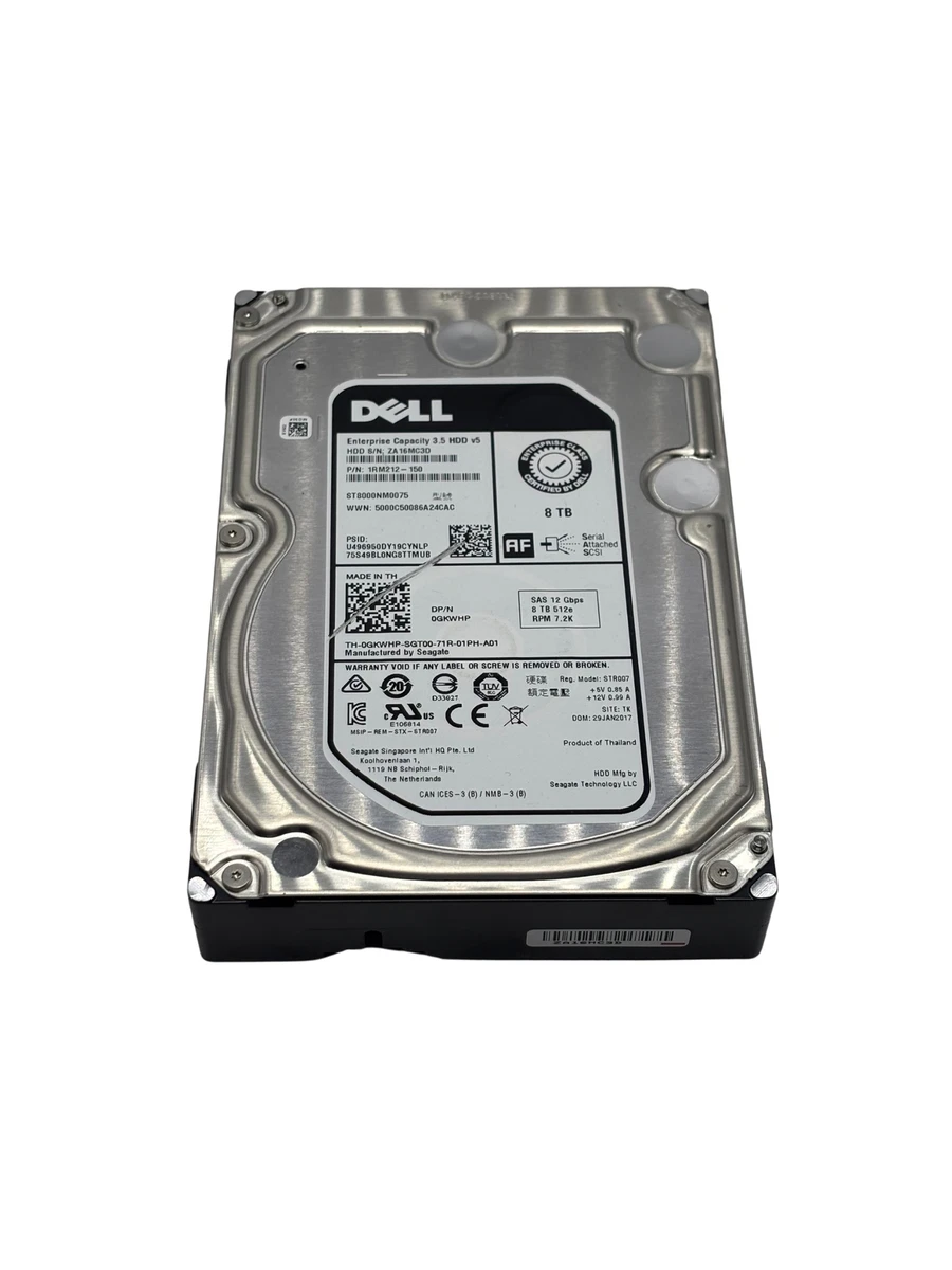 Dell SAS Internal Hard Disk Drives 8 TB Storage Capacity for sale