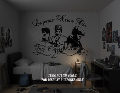 2 Stück Tupac Eazy-E Notorious B.I.G Rapper Hip Hop Legenden Wandbild Aufkleber zum Selbermachen