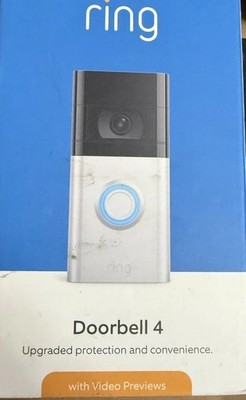 RING DOORBELL 4 UGRADED PROTECTION AND CONVENIENCE W/PREVIEWS New Sealed