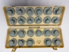 Vintage ZigZag Design Cams Set Of 23 In Case