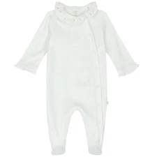 Marie-Chantal Ruffle-Neck Cotton Pajamas