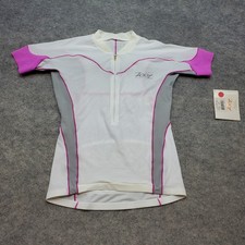 NWT Zoot Shirt Women's Size Medium White Triathlon Ultra Cycle Jersey Short Slv