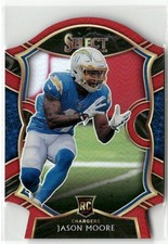 2020 Panini Select #78 Jason Moore Red Prizm Die Cut Los Angeles Chargers