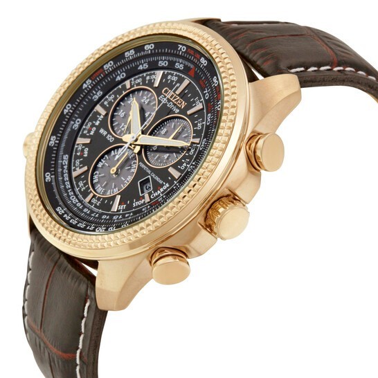 Citizen Men's Brycen Chronograph Perpetual Brown Eco-Drive Watch