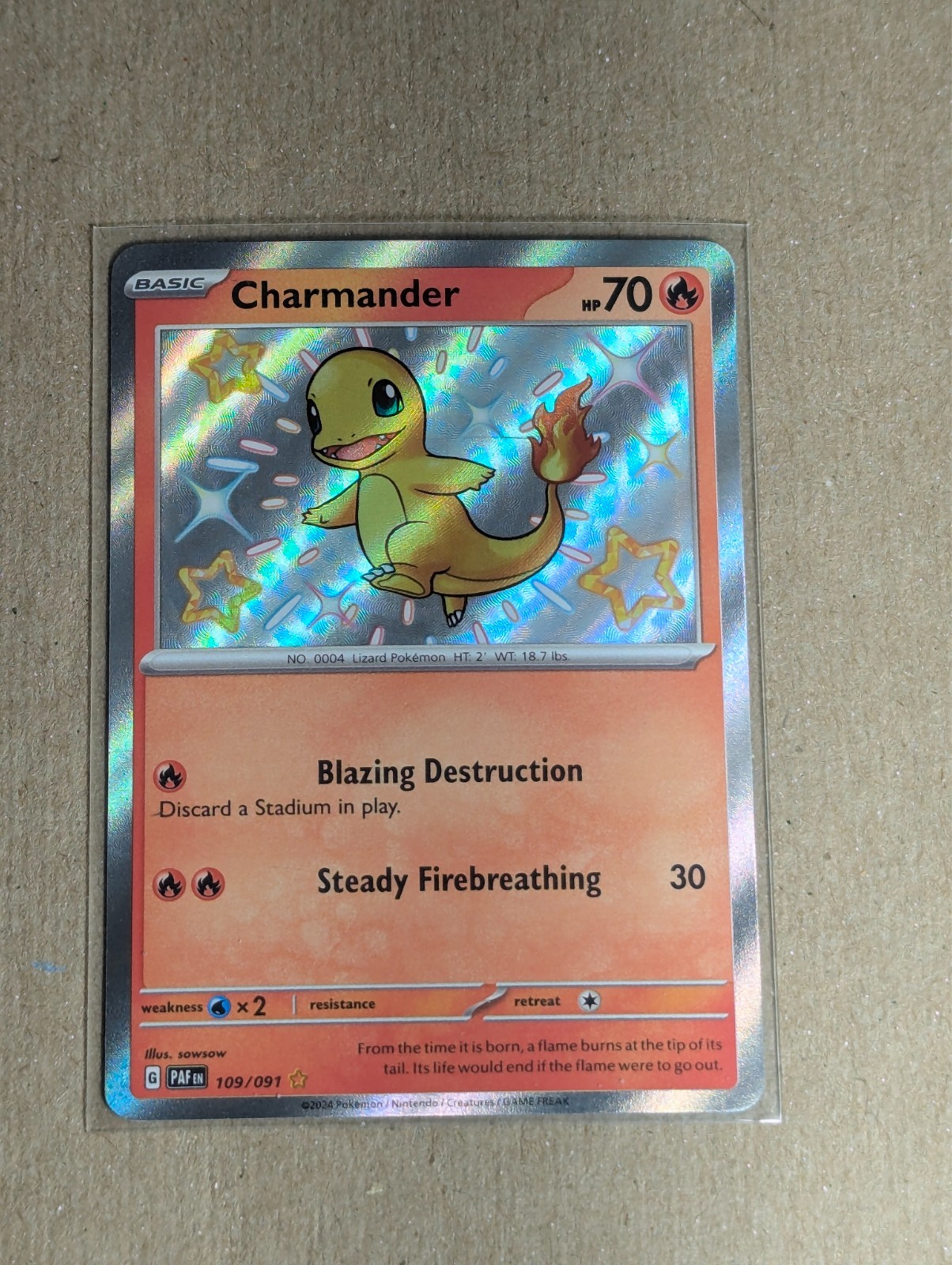 Pokemon TCG - Charmander - 109/091 - S&V: Paldean Fates (PAF) Near Mint-English