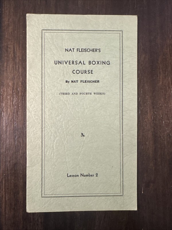 Nat Fleischer Universal Boxing Course Lesson 2 Vintage Boxing Booklet Original