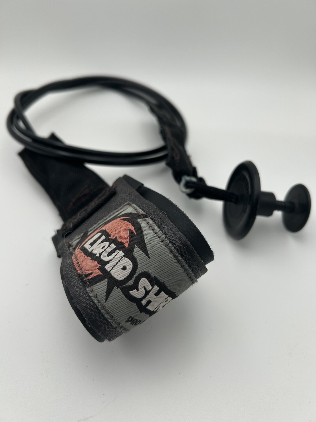 Liquid Shredder Surf Surfboard Leash 5 ft Black Used Good Condition w Plug