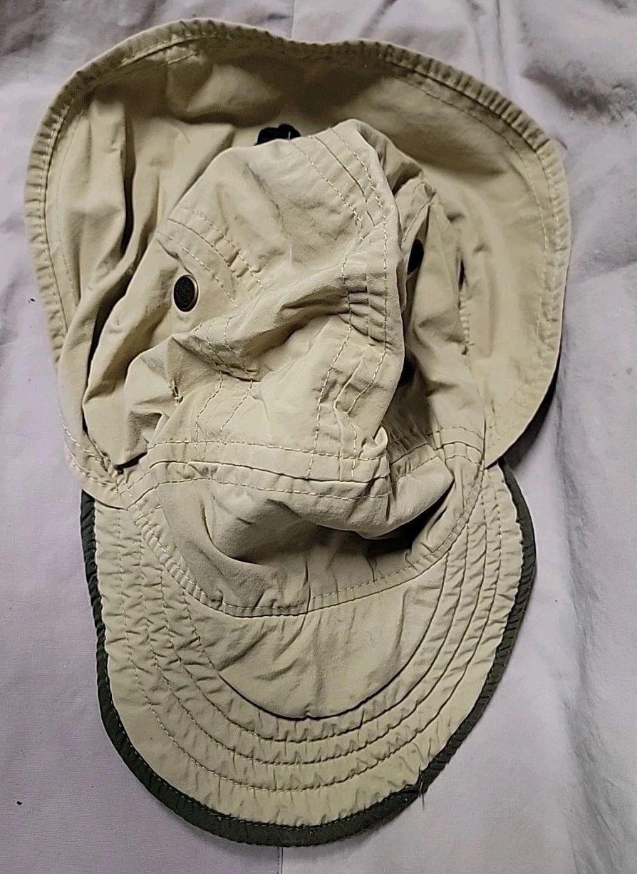 NORDIC GEAR KHAKI NYLON HIKING SUN HAT MEN'S WOMEN'S Small