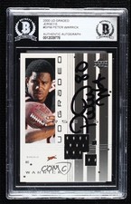 BAS 2000 UD Graded Jerseys Peter Warrick #G-PW BGS Authentic Auto 3c7