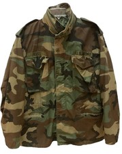 Vintage US Army M65 Field Jacket Mens Medium Regular Woodland Camo 80s