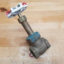 Toyo Red - White 318A 1" Brass Gate Valve, Class 300, 1000WOG, 300S - USED