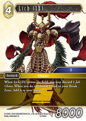 Lich (IX) [Final Fantasy TCG] Trading Card - SQUARE ENIX [NEAR MINT] 21-079R