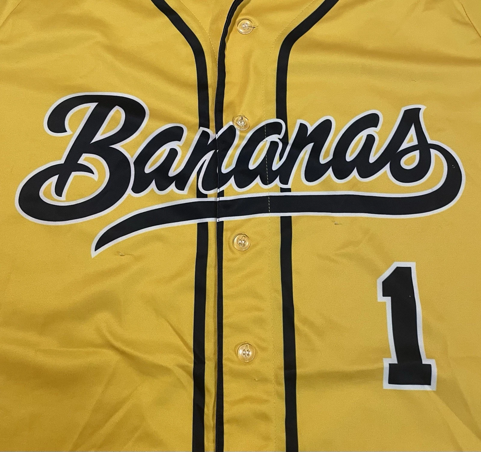 Savannah Bananas Jersey Yellow #1 Baseball Double Sided USA