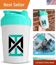 16 oz BPA-Free Teal Shaker Bottle – Leak-Proof Mixing for Fitness Enthusiasts