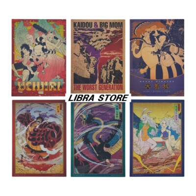 Seltene One Piece Ichiban Kuji 2022 Visual Art Sheet Vol. 2 Set Von 6 Aus Japan