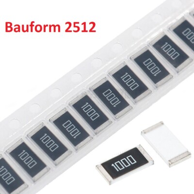 SMD Widerstände Bauform 2512 ±5% 1W über 170 Werte wählbar SMT Resistors