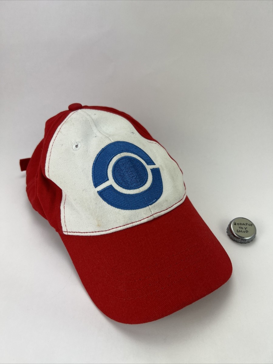 Pokemon Ash Ketchum BW Unova Hat Blue Pokeball Adjustable Strap
