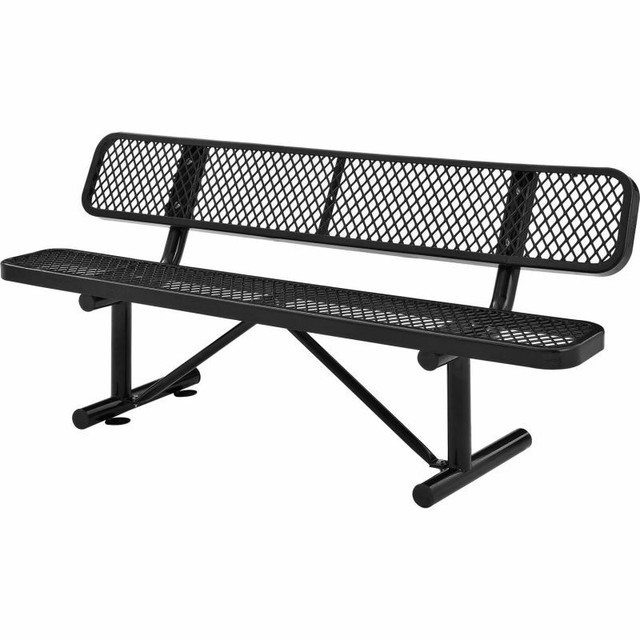 Hampton Bay Aubrey Outdoor Bench Weather/rust-resistant Metal Steel