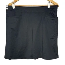 NIVO Lexie Banded Golf Skort Size Large L Black UPF 50+ Skirt Nvo Sports