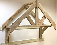 Solid Oak Wall Mounted Canopy Porch - FULLY ASSEMBLED - Wall Mounted Oak Canopy