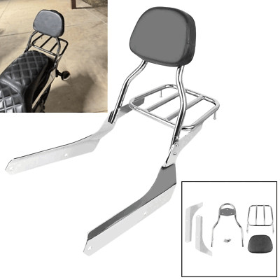 Backrest Sissy Bar Luggage Rack For Honda Shadow Spirit VT750C2 Phantom VT750C2B