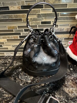 Coach CE587 Dempsey Drawstring Bucket Bag 15 Signature Canvas