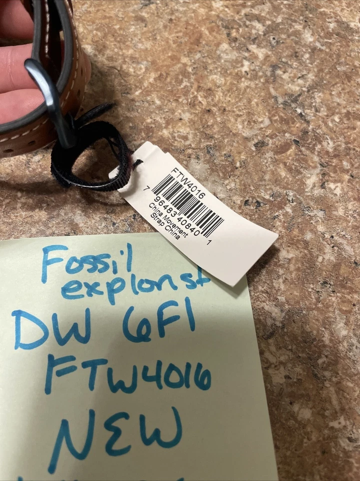 Fossil FTW4016 Men's Smartwatch Explorist HR Tan Leather Band New - Image 4 of 4