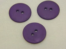 25 NEW 3/4 INCH PURPLE DULL/MATTE FINISH BUTTONS # 261CD29 - 8