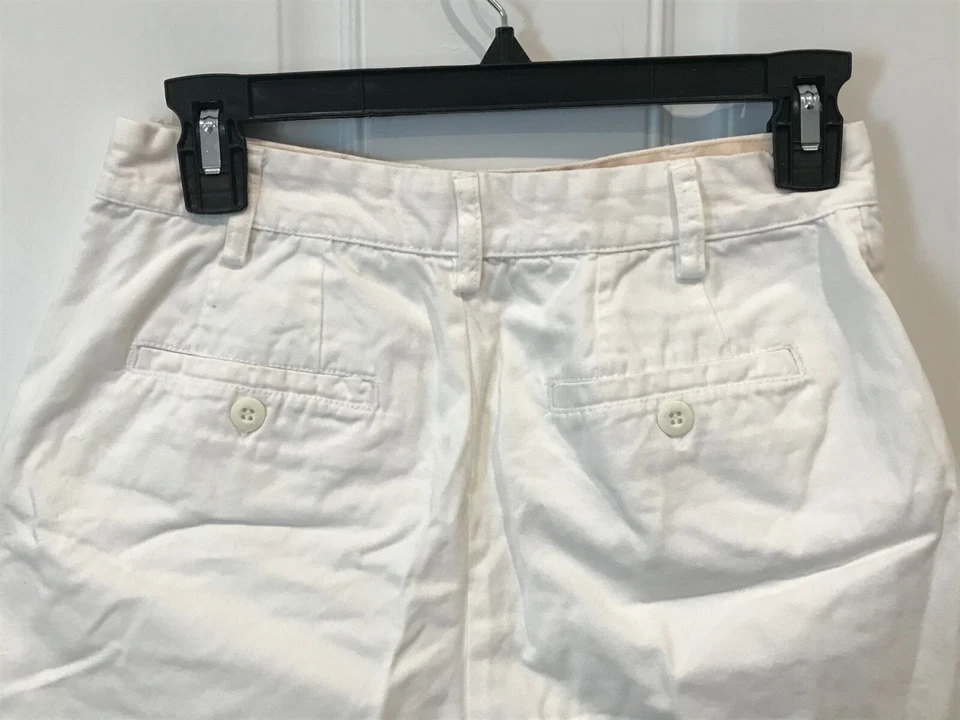 Pantalones cortos vintage Y2K Carolina Blues para mujer mamá talla 8 blanco algodón tiro medio Foto 3 de 4
