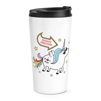 Badass Einhorn Reise Becher Tasse Lustig Thermo Becher Scherz Magischer