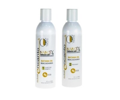 (63,35 /1L) ENCANTO DO BRASIL Nanox 2x236ml  Keratin Behandlung Haarglättung