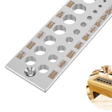 Versatile 17-Hole Dowel Plate in A2 Steel, Perfect for Crafting Pegs and Plugs