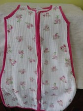 ADEN  ANAIS 100 COTTON BABY SLEEPING BAG, Medium 6-12 month FLOWERS
