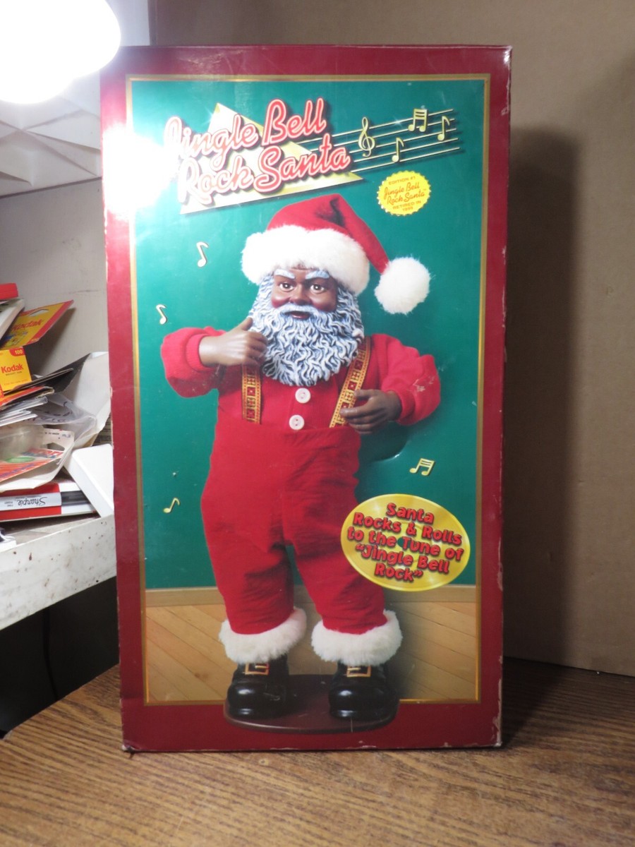 Vintage Jingle Bell Rock Black African American Santa Claus