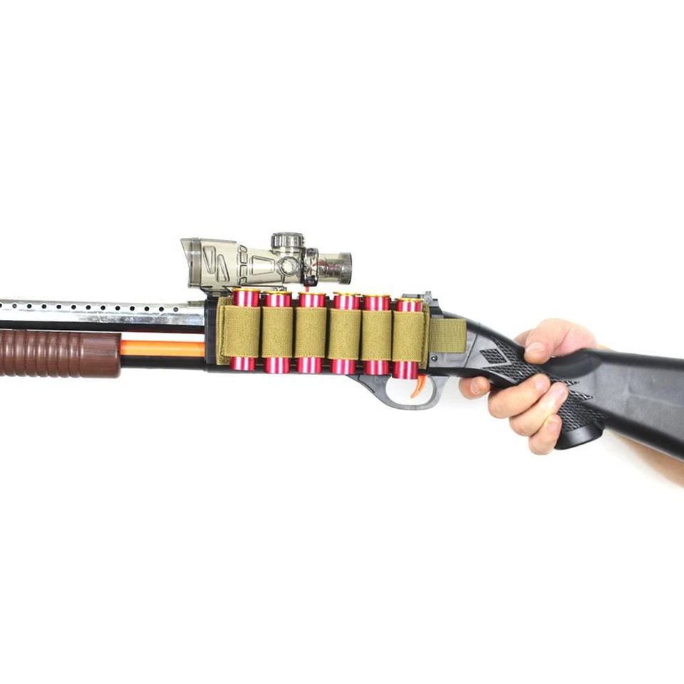 Tactical 6 Rounds Shotgun Shell Holder Card Strip w/ Adhesive Back for 12 Gauge - Image 4 of 4